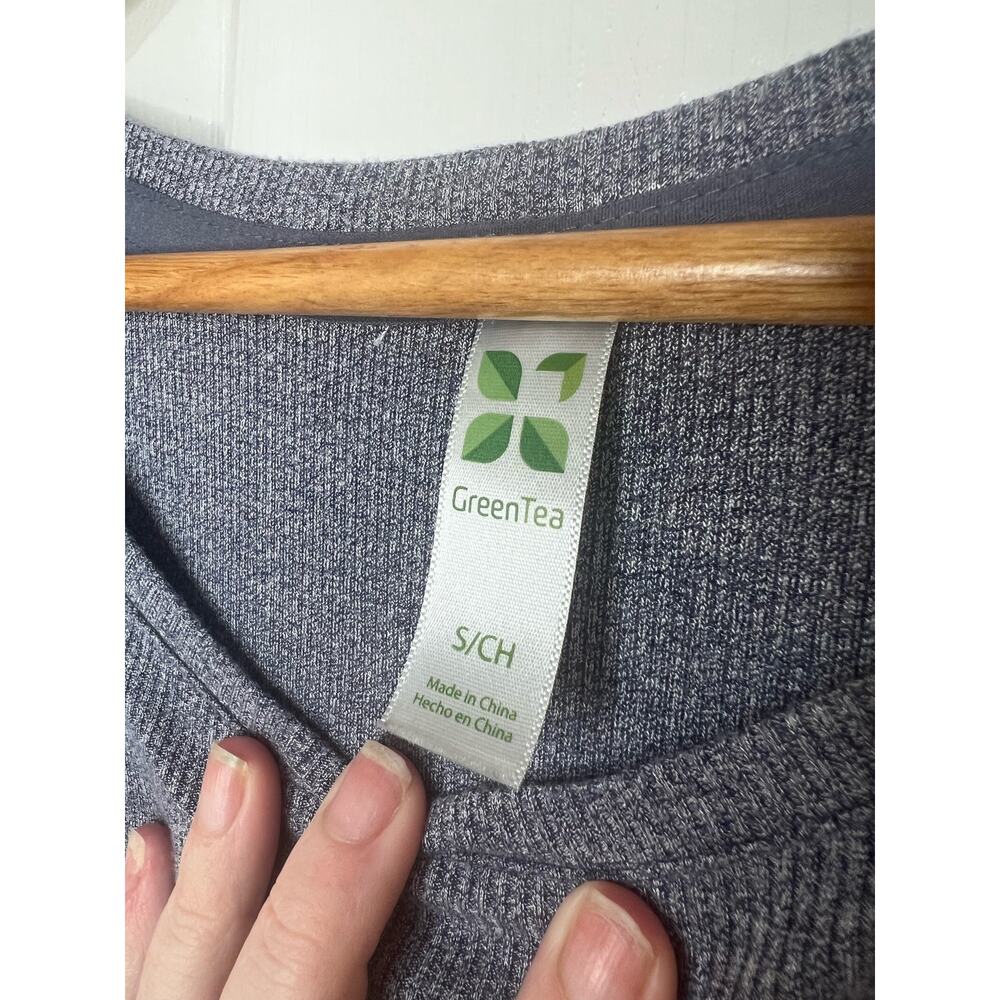 Green Tea Women's Comfortable Ribbed Short Sleeve T-Shirt Shirt Top Size Small S - Picture 4 of 7